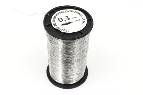 Drut pszczelarski nierdzewny 0,3 mm - 500 g Drut pszczelarski nierdzewny 0,3 mm - 500 g