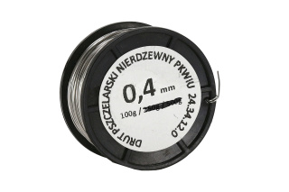 Drut pszczelarski nierdzewny 0,4 mm - 100 g