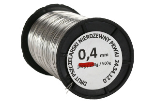 Drut pszczelarski nierdzewny 0,4 mm - 500 g