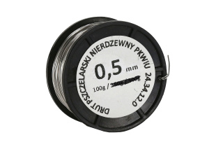 Drut pszczelarski nierdzewny 0,5 mm - 100 g