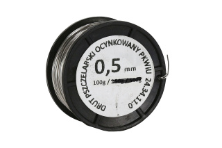 Drut pszczelarski ocynkowany 0,5 mm - 100 g