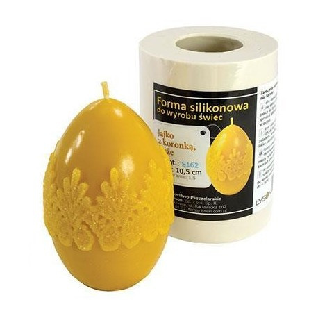 Forma silikonowa - Jajko z koronką duże - wysokość 10,5cm