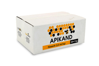 Apikand BF z Nozevitem ( 2,5ml / kg) - ciasto do podkarmiania pszczół 1kg