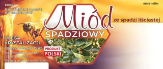Etykieta na Miód spadziowy ze spadzi liściastej opakowanie 100 szt