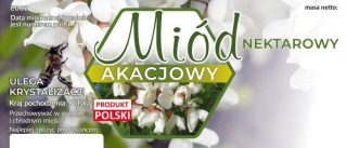 Etykieta na miód akacjowy opakowanie 100szt