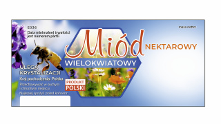 Etykieta na miód wielokwiatowy 100 szt