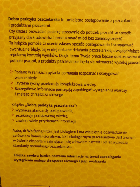 Książka DOBRA PRAKTYKA PSZCZELARSKA Książka DOBRA PRAKTYKA PSZCZELARSKA