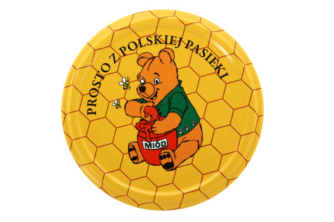Nakrętka mała - Miś z napisem, 50 szt. w op. Nakrętka mała - Miś z napisem, 50 szt. w op.