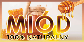 Baner reklamowy biało-złoty 2x1m