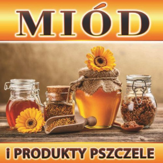 Baner reklamowy miód i produkty pszczele 1x1m