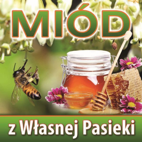 Baner reklamowy zielony z kwiatkami 1x1m Baner reklamowy zielony z kwiatkami 1x1m