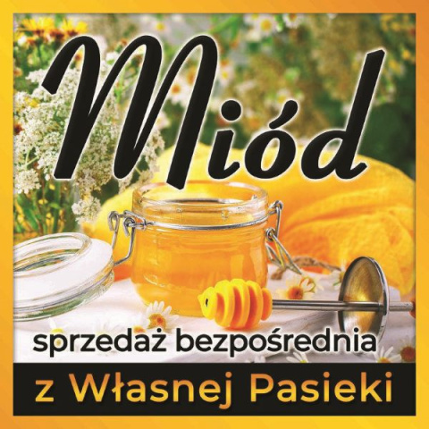 Baner reklamowy żółty Sprzedaż Bezpośrednia 1x1m
