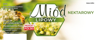 Etykiety duże na miód lipowy 100szt