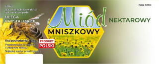 Etykiety duże na miód naktarowy mniszkowy 100szt