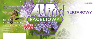 Etykiety duże na miód nektarowy faceliowy 100szt