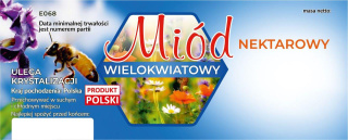 Etykiety duże na miód nektarowy wielokwiatowy 100szt