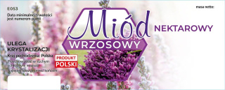Etykiety duże na miód nektarowy wrzosowy 100szt