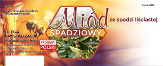 Etykiety duże na miód spadziowy ze spadzi liściastej 100szt