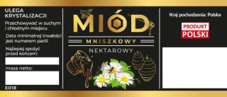 Etykiety na miód mniszkowy nektarowy czarne opakowanie 100 szt