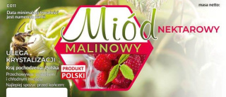 Etykiety na miód nektarowy malinowy opakowanie 100 szt