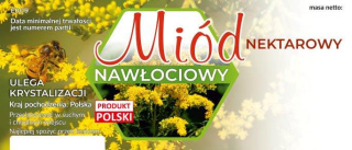 Etykiety na miód nektarowy nawłociowy opakowanie 100 szt