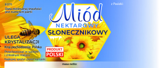 Etykiety na miód słonecznikowy - opakowanie 100szt