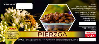 Etykiety na pierzgę 100szt