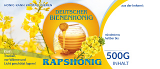 Etykiety niemieckojęzyczne kolorowe RAPSHONIG 100szt/1op