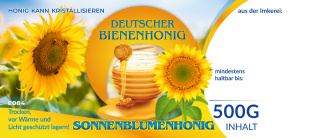 Etykiety niemieckojęzyczne kolorowe SONNENBLUMENHONIG 100szt/1op